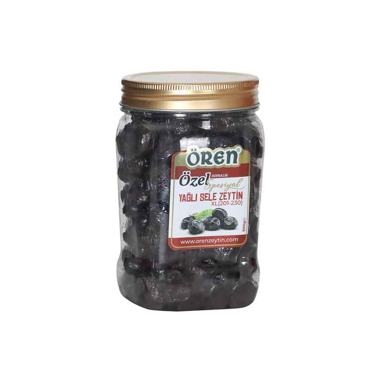 Özel Spesiyal Yağlı Siyah Sele Zeytin 500 Gr.